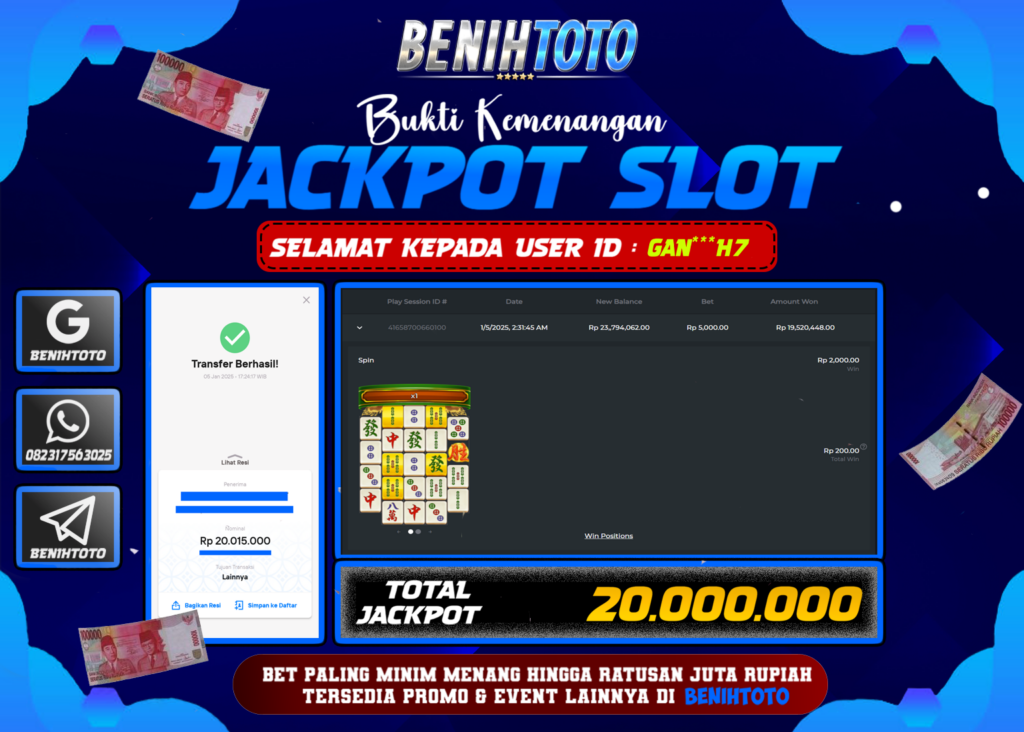 BUKTI JACKPOT BENIHTOTO