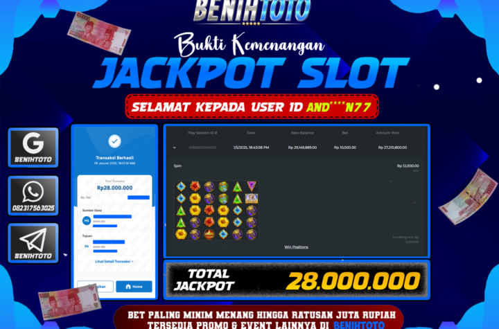 BUKTI JACKPOT BENIHTOTO