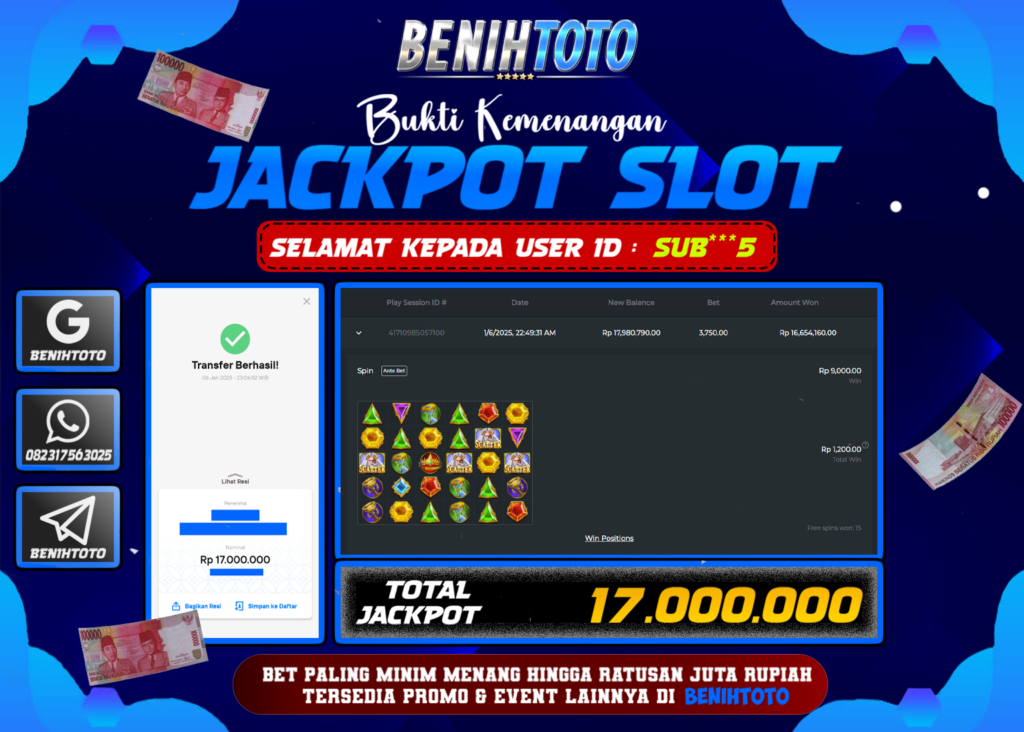 BUKTI JACKPOT BENIHTOTO