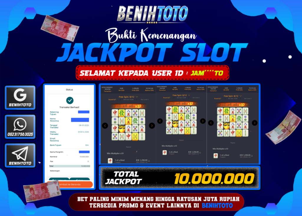 BUKTI JACKPOT BENIHTOTO