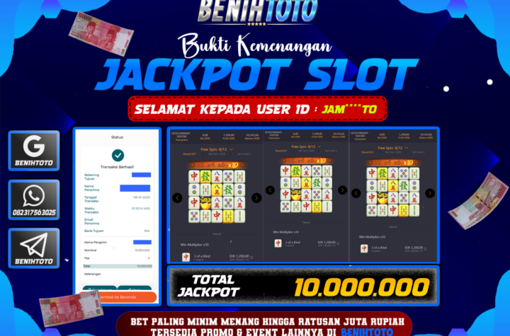 BUKTI JACKPOT BENIHTOTO